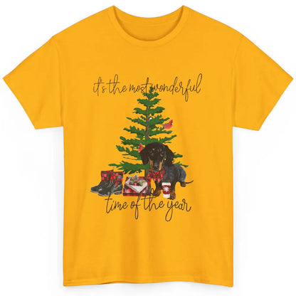 Dachshund Christmas Tree The Most Wonderful Time Of The Year Classic Unisex T-Shirt