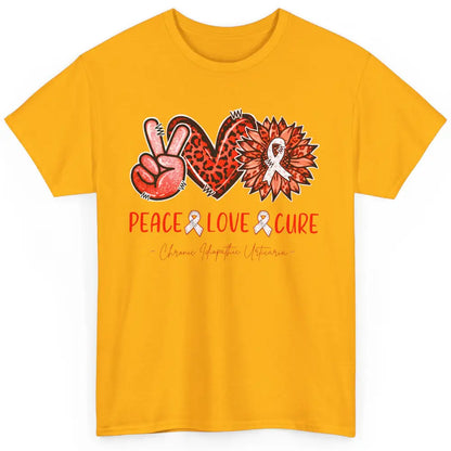 Chronic Idiopathic Urticaria CIU Peace Love Cure Sunflower Classic Unisex T-Shirt