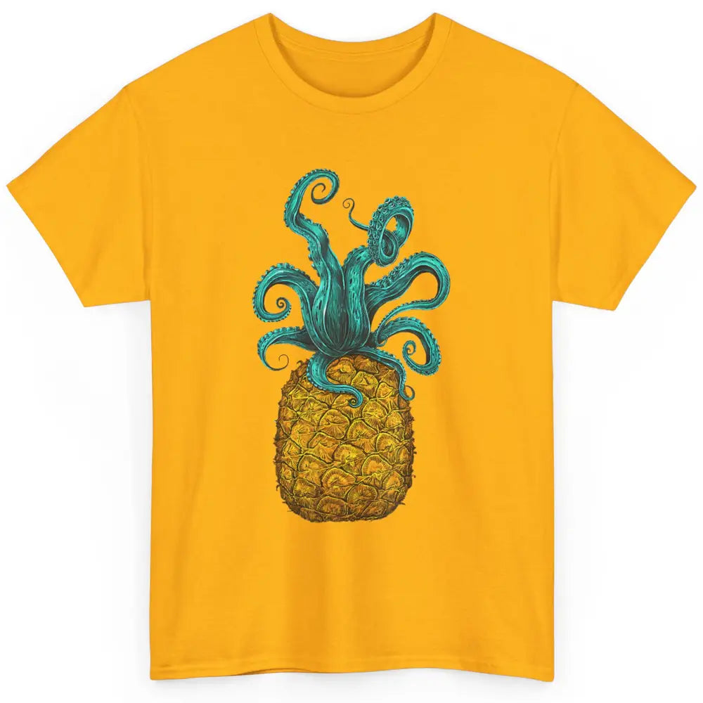 Cute Hawaiian Octopus Pineapple Aloha Beach Hawaii Island Classic Unisex T-Shirt