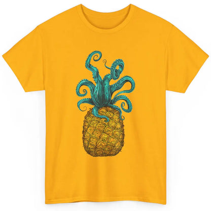 Cute Hawaiian Octopus Pineapple Aloha Beach Hawaii Island Classic Unisex T-Shirt