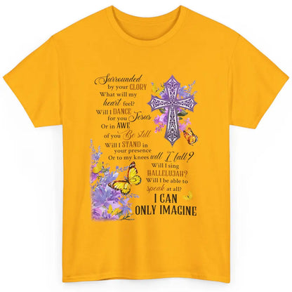 Floral Christian Cross I Can Imagine Bible Verse Religious Classic Unisex T-Shirt