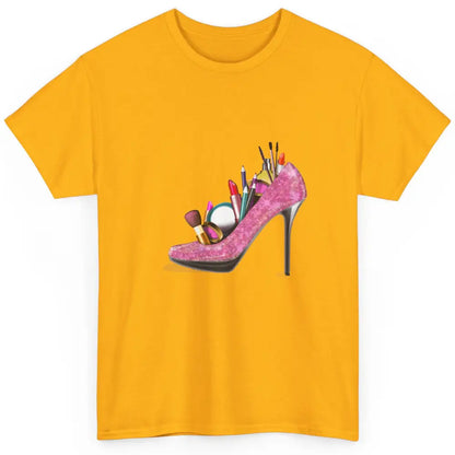 Woman High Heel Stilettos Makeup Artist Girly Lipstick Brush Classic Unisex T-Shirt