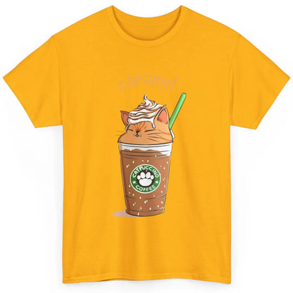 Cute Caramel Orange Cat Animals Pet Catpuccino Coffee Kitten Classic Unisex T-Shirt