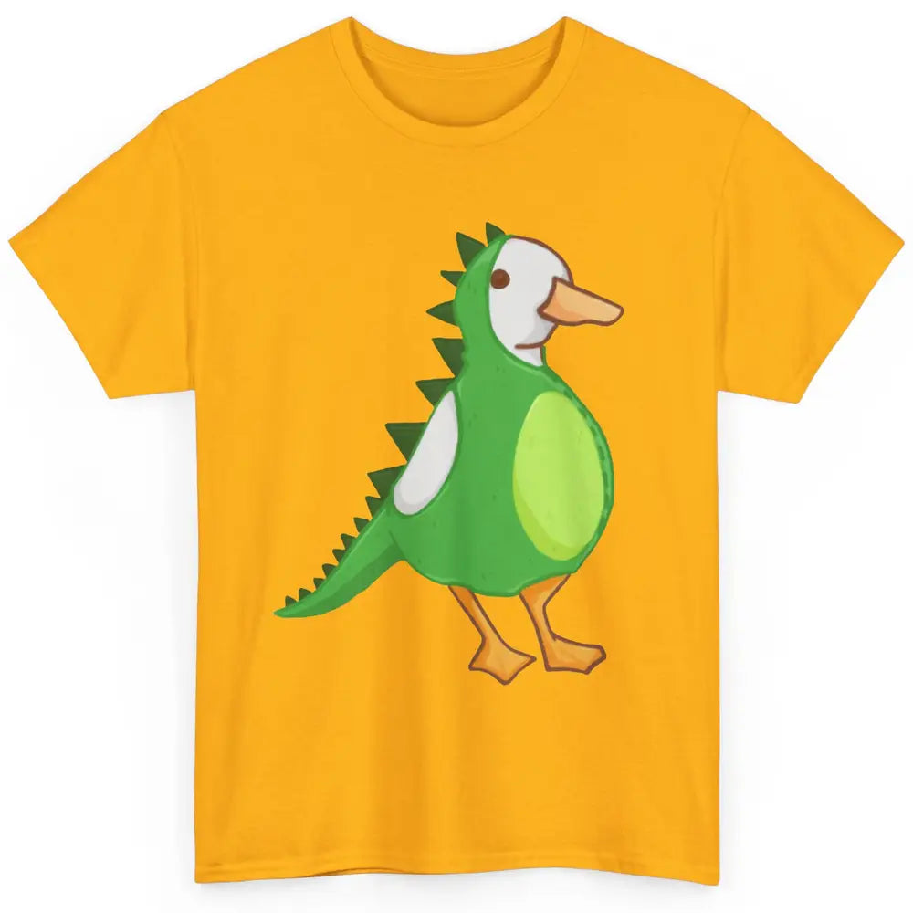 Dino Duck Funny Dinosaur Ducks Cute Duck Lovers Gift Classic Unisex T-Shirt