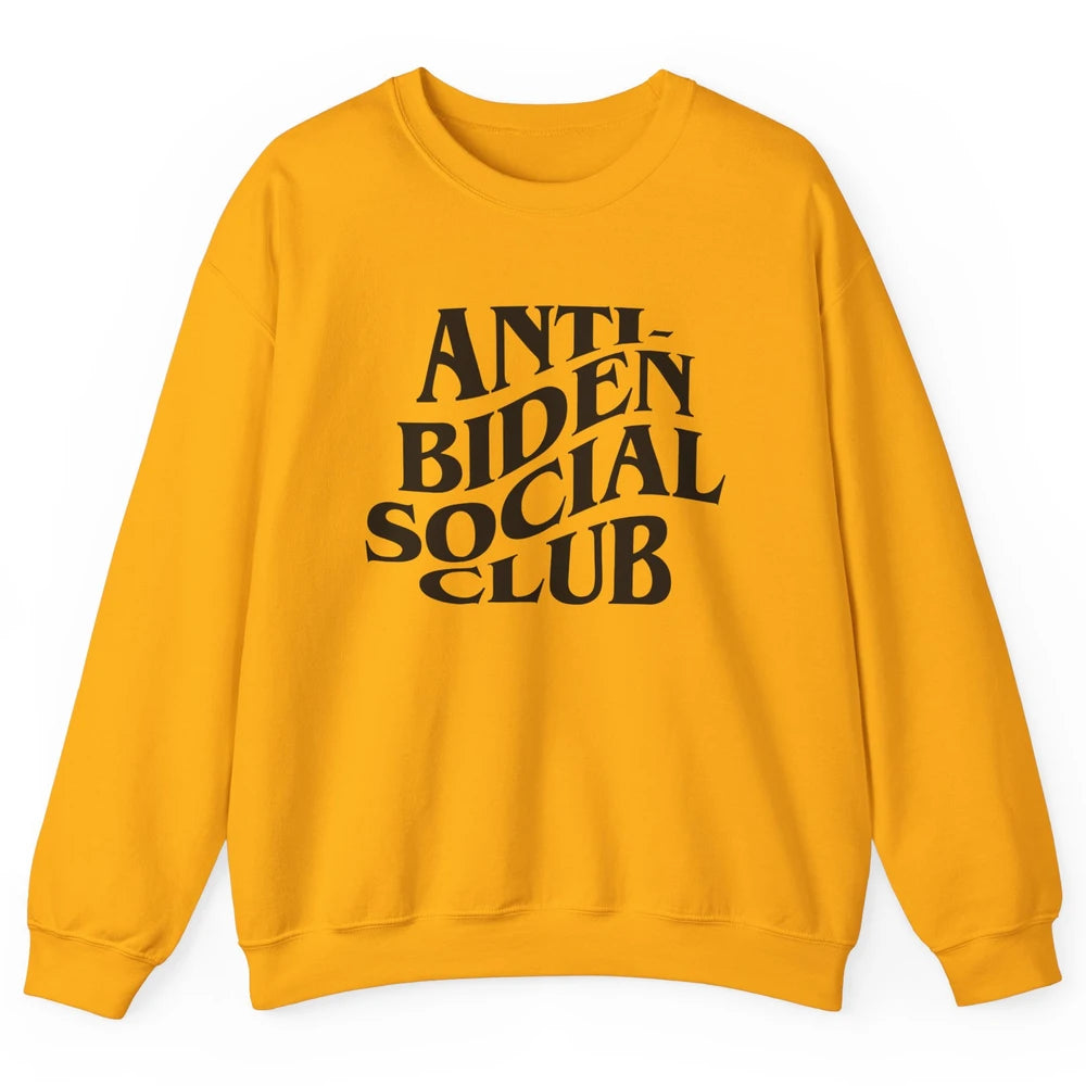 Anti Liberals Anti Biden Social Club Conservative US Flag Unisex Crewneck Sweatshirt