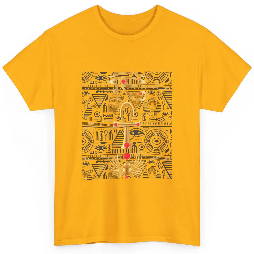 Cool Ancient Egyptian Eye Of Horus Ankh Scarab Egypt History Classic Unisex T-Shirt