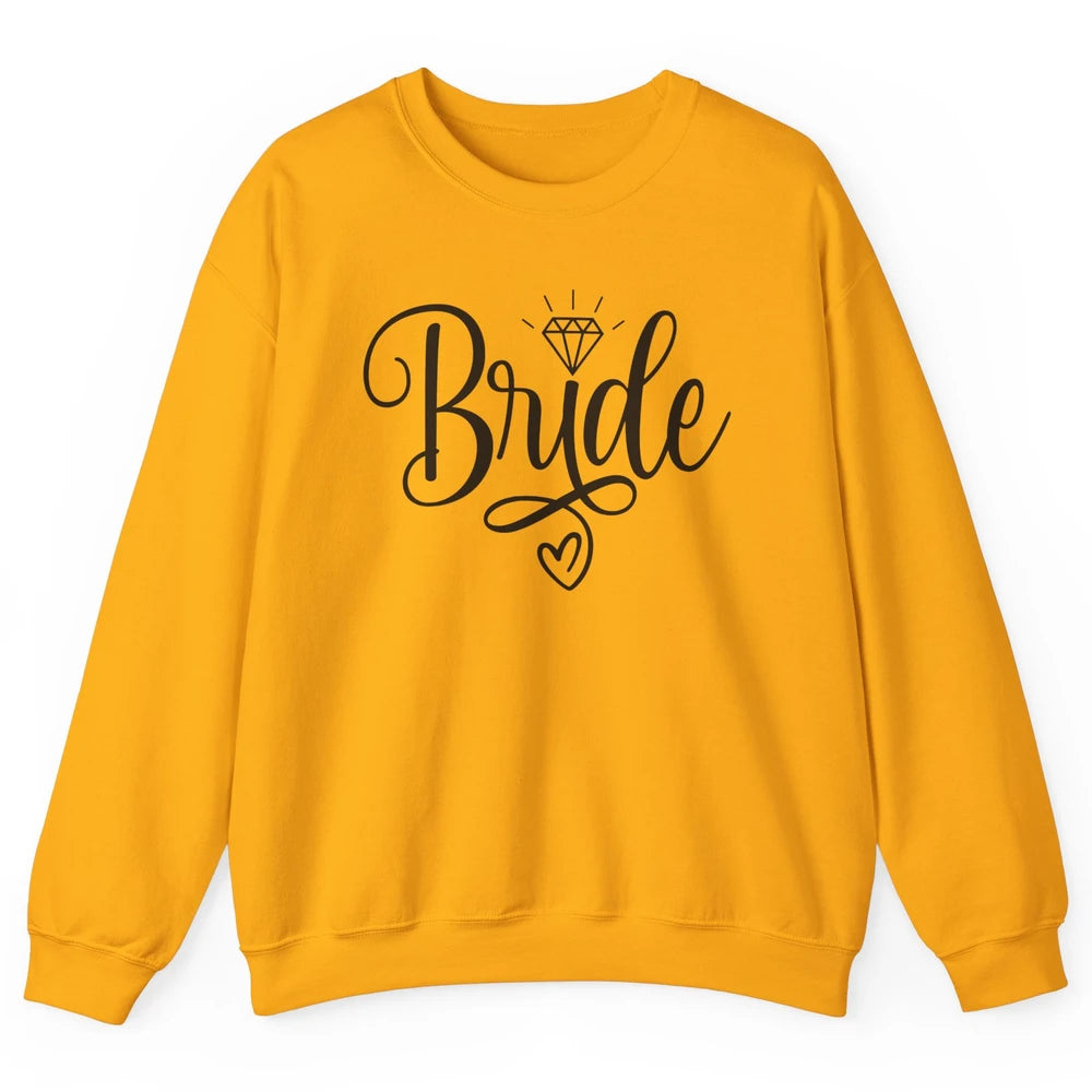 Bride To Be Wedding Ring Future Mrs. Engagement Bachelorette Unisex Crewneck Sweatshirt