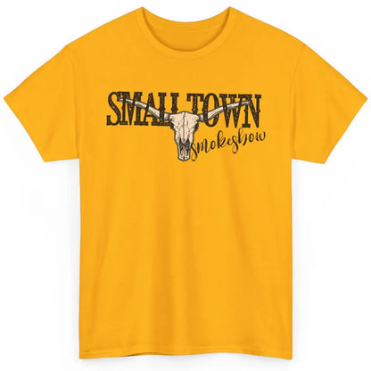 Boho Bull Skull Small Town Smokeshow Western Country Cowgirl Classic Unisex T-Shirt