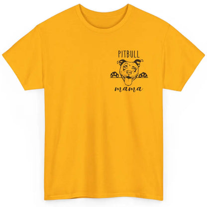 Cute Pitbull Mama Pocket Funny Hiding Dog Pet Mom Lover Classic Unisex T-Shirt