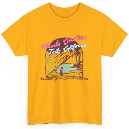 Western Heads Carolina Tails California Retro Beach Surf Classic Unisex T-Shirt