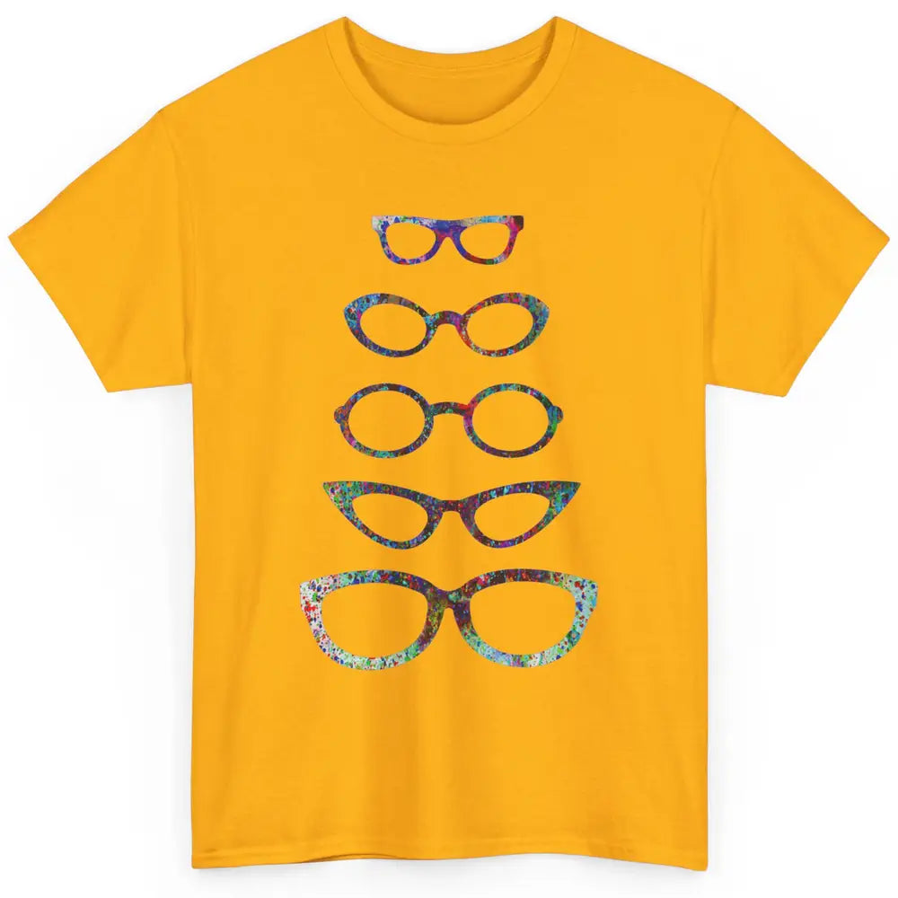 Cute Eyeglasses Splatter Paint Optician Optical Optometrist Classic Unisex T-Shirt