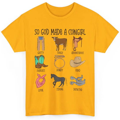 So God Made A Cowgirl Boot Hat Rodeo Western Country Cowgirl Classic Unisex T-Shirt