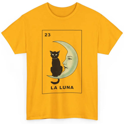 Funny Cat The Moon La Luna Tarot Card Halloween Cat Lovers Classic Unisex T-Shirt