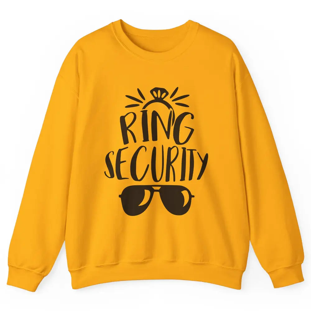 Wedding Ring Security Boy Girl Ring Bearer Wedding Party Unisex Crewneck Sweatshirt