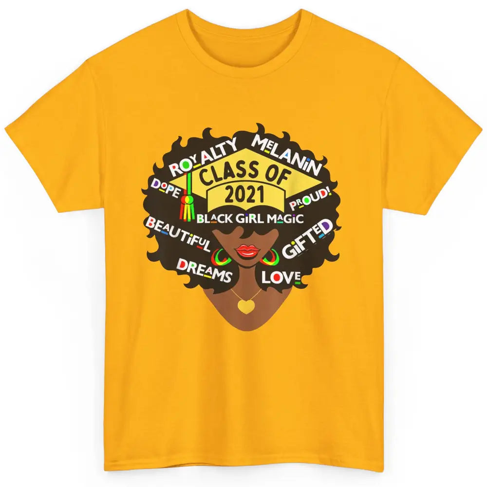 Class Of 2021 Black Educated High School College Graduation Classic Unisex T-Shirt