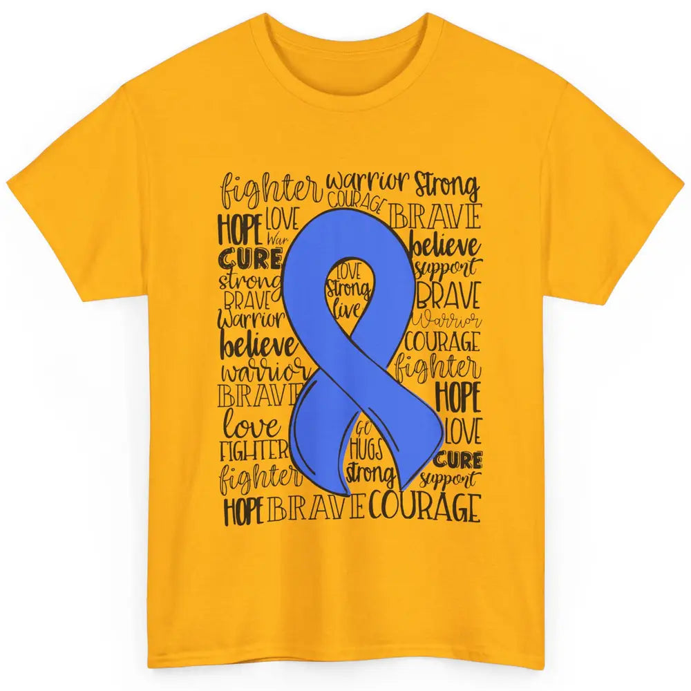 Syringomyelia Awareness Blue Ribbon Hope Love Cure Classic Unisex T-Shirt