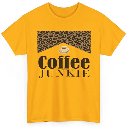 Coffee Junkie Red Leopard Coffee Lovers Gift Retro Country Classic Unisex T-Shirt