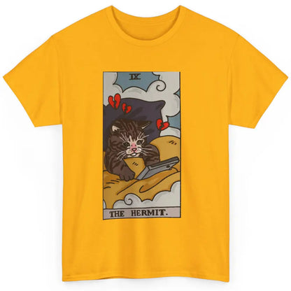 Funny Cat The Hermit Tarot Card Cat Meme Magic Cat Halloween Classic Unisex T-Shirt