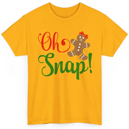 Funny Gingerbread Broken Oh Snap Western Christmas Cookies Classic Unisex T-Shirt