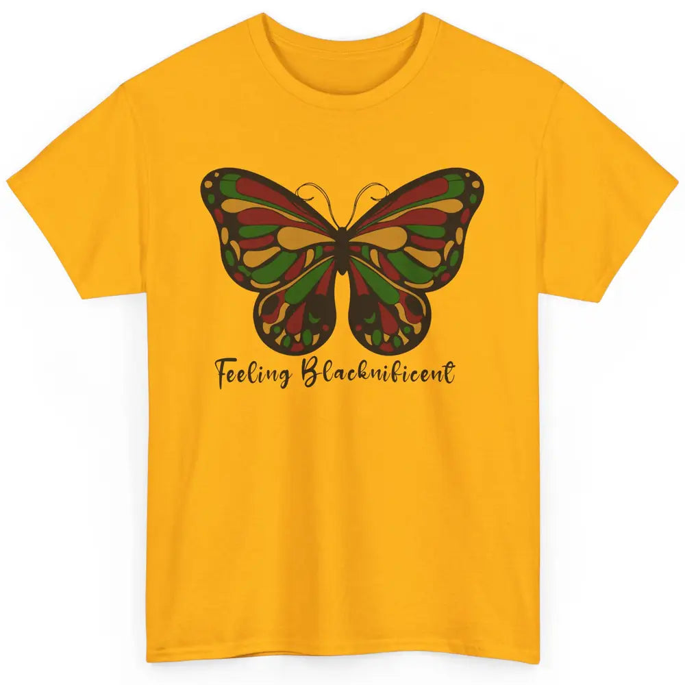 Feeling Blacknificent Butterfly Black People Juneteenth 1865 Classic Unisex T-Shirt