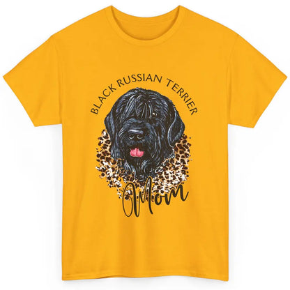 Black Russian Terrier Dog Mom Black Russian Terrier Leopard Classic Unisex T-Shirt