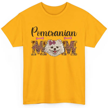 Sunflower Leopard Pomeranian Mom Western Pomeranian Dog Lady Classic Unisex T-Shirt