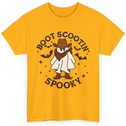 Cowboy Ghost Cowhide Boot Scooting Spooky Western Halloween Classic Unisex T-Shirt