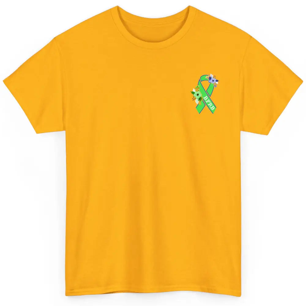 Body Focused Repetitive Disorder BFRB Floral Green Ribbon Classic Unisex T-Shirt