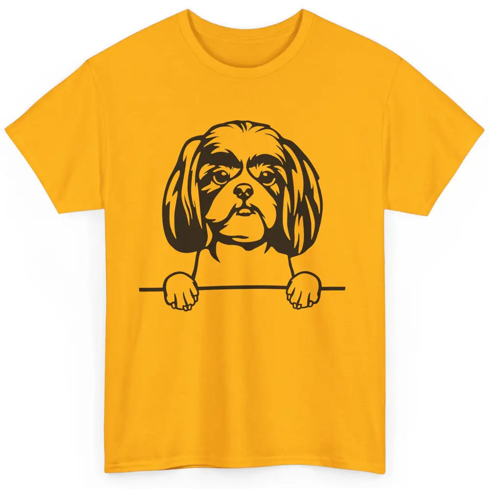 Cute Shih Tzu Owner Shih Tzu Dog Black White Shih Tzu Lover Classic Unisex T-Shirt