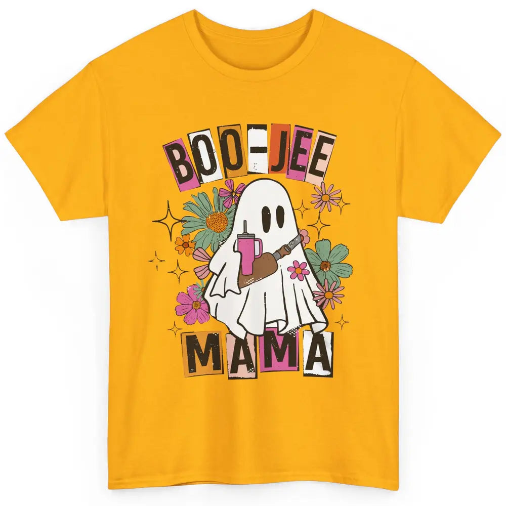 Floral Groovy Ghost Boo-jee Mama Fall Halloween Western Mama Classic Unisex T-Shirt