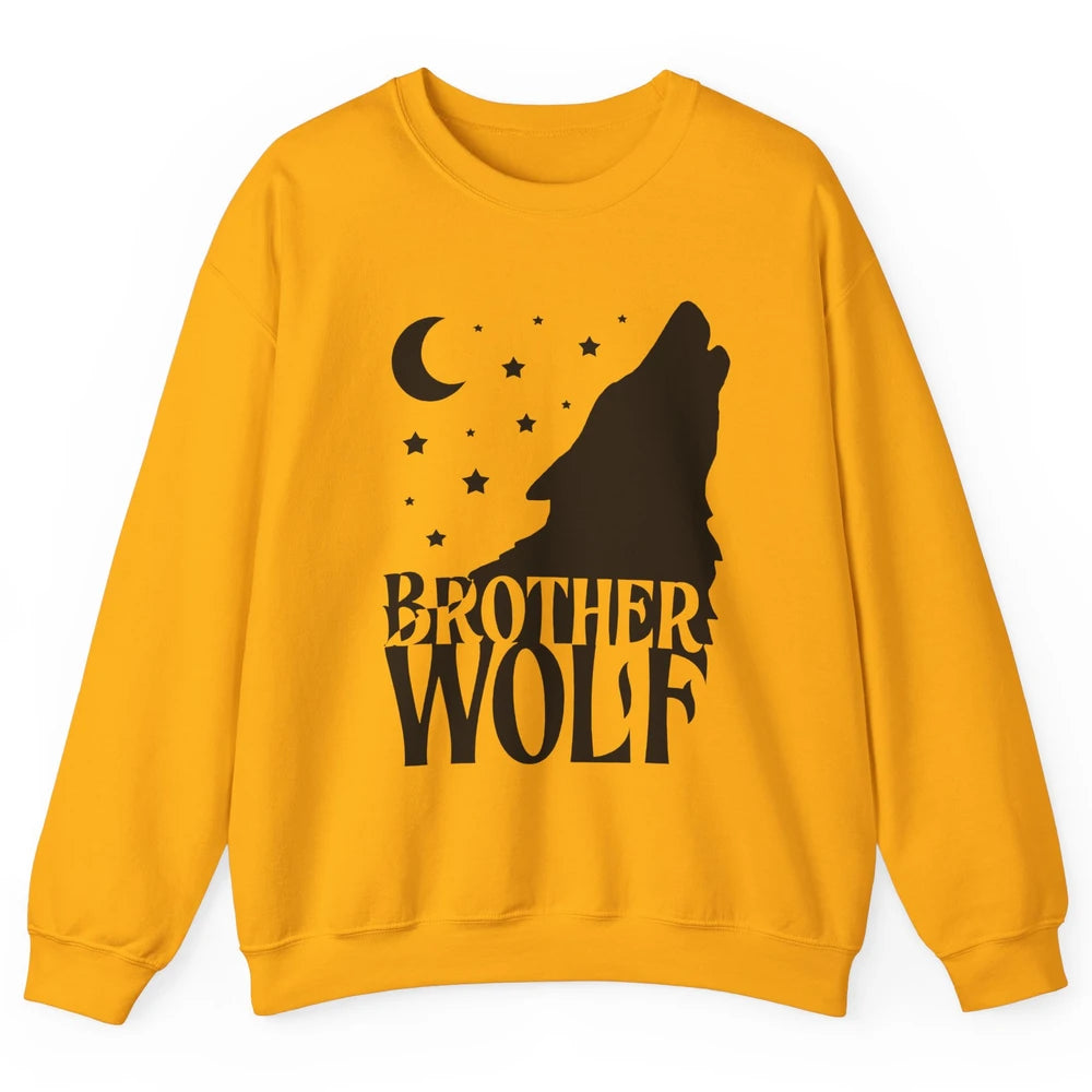 Brother Wolf Wolf Pack Wolf Family Matching Family Outfit Unisex Crewneck Sweatshirt