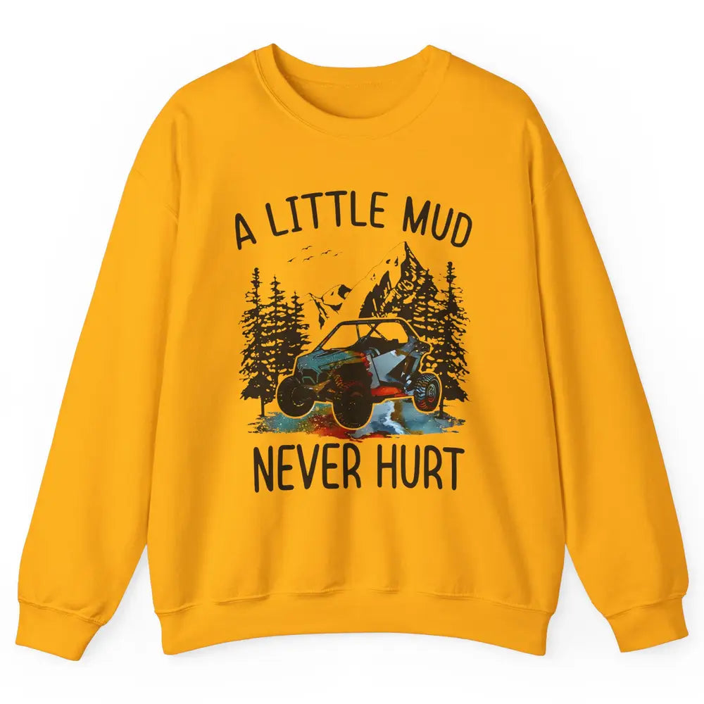 Retro UTV A Little Dirt Never Hurt Mud Riding SXS Offroad Unisex Crewneck Sweatshirt