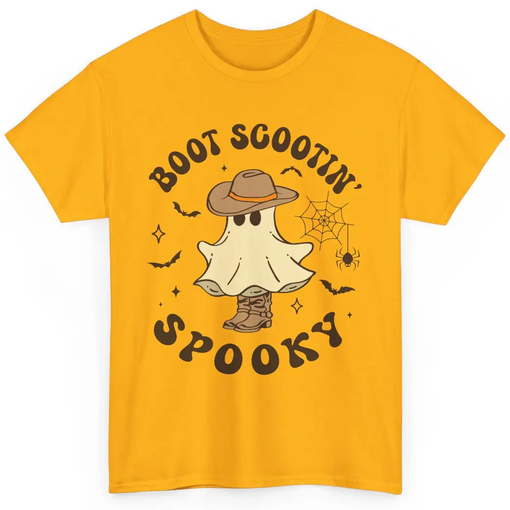 Cowboy Ghost Cowhide Boot Scooting Spooky Western Halloween Classic Unisex T-Shirt