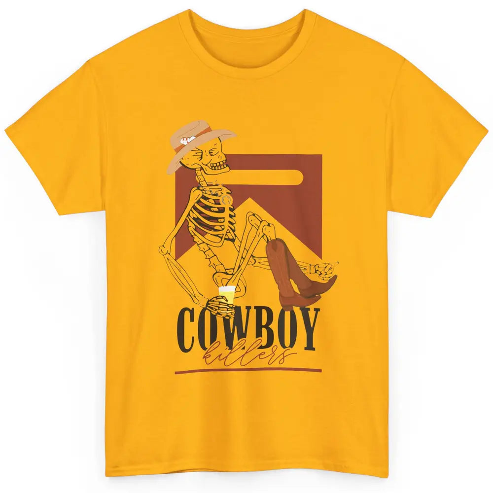 Cowboy Killers Skeleton Western Country Skull Vintage Retro Classic Unisex T-Shirt