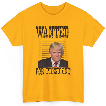 Wanted For President Support Trump 2024 Back Anti Biden Classic Unisex T-Shirt