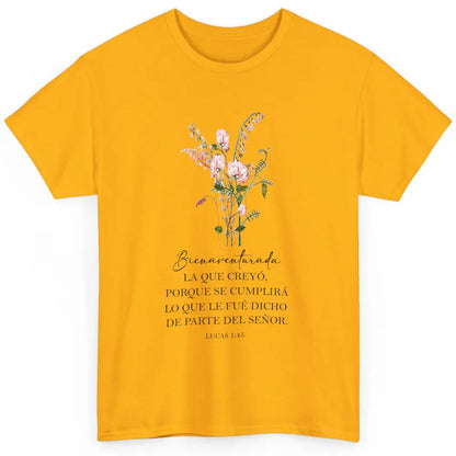 Floral Spanish Christian Bible Bienaventurada La Que Creyó Classic Unisex T-Shirt