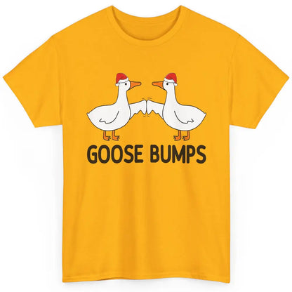 Funny Silly Goose Christmas Santa Goosebumps Winter Holiday Classic Unisex T-Shirt