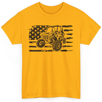 Retro US Flag UTV Riding Offroad Mountain Side By Side Rider Classic Unisex T-Shirt