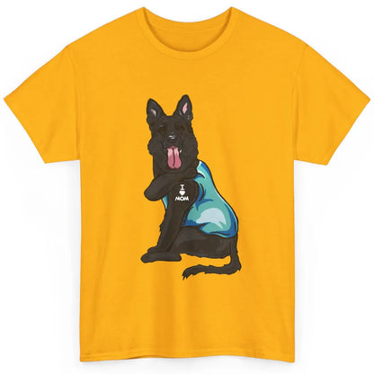 Black German Shepherd I Heart Mom Dog Mom Mother's Day Gift Classic Unisex T-Shirt