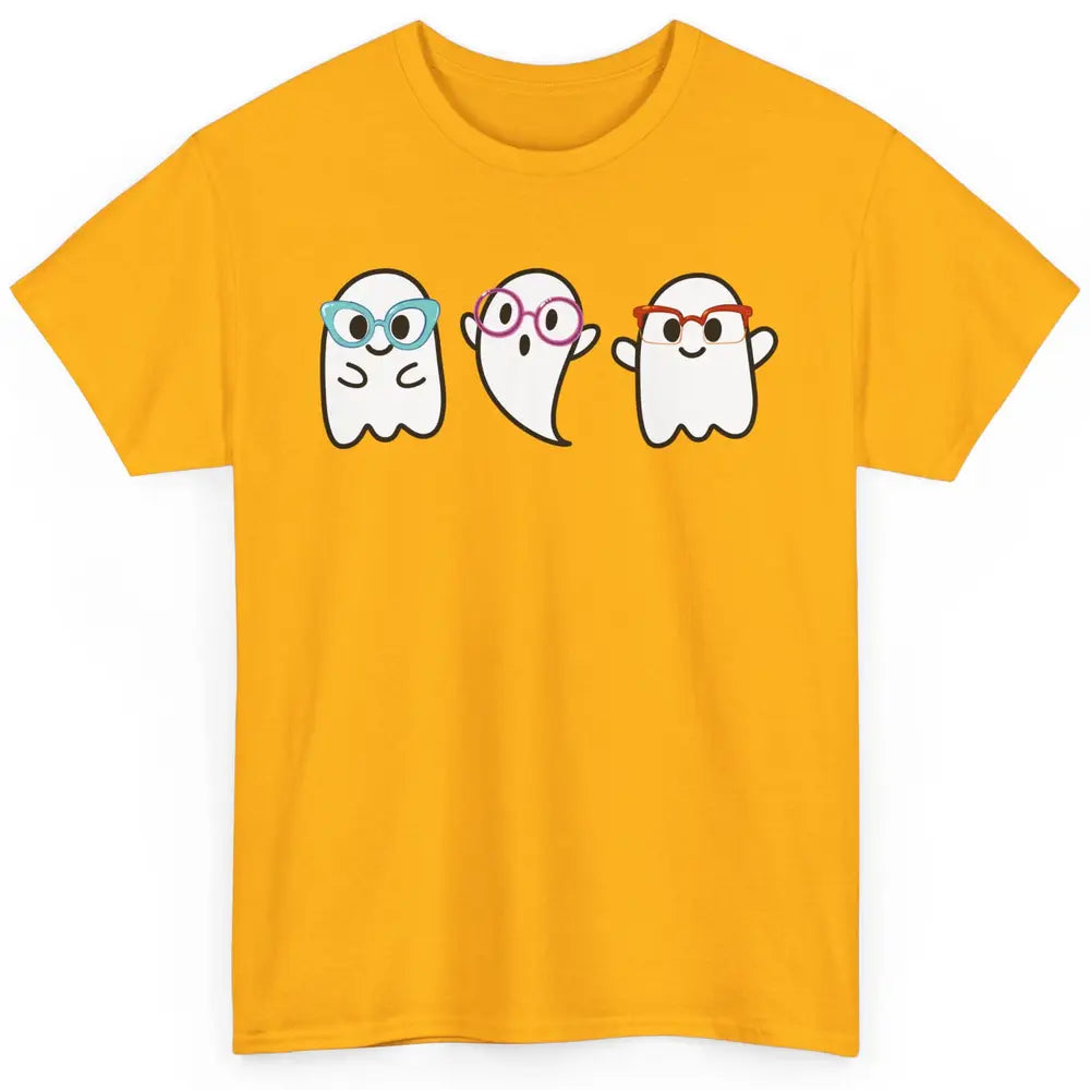 Cute Little Ghosts Glasses Optometrist Halloween Optician Classic Unisex T-Shirt