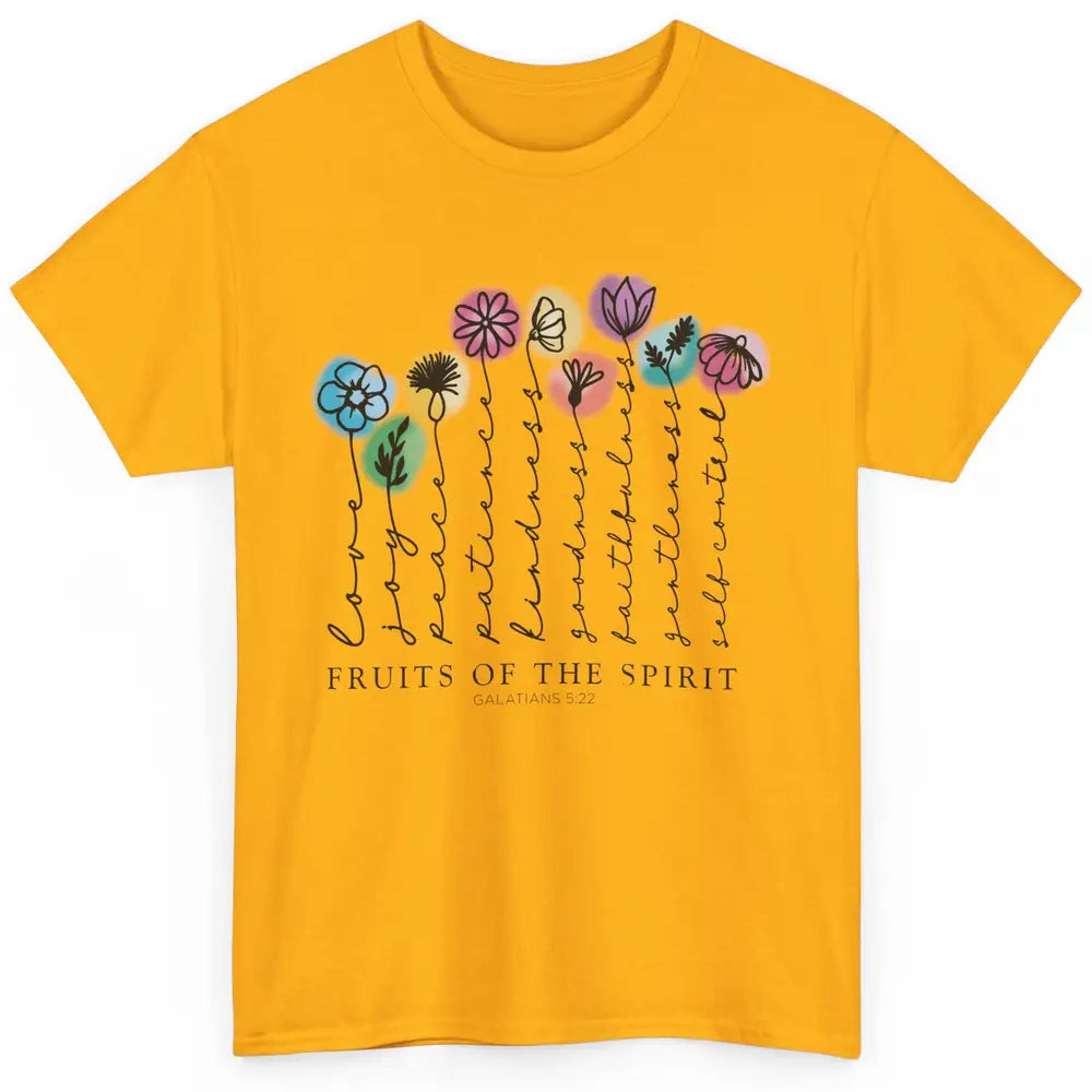 Flower Christian Fruits Of The Spirit Bible Verse Religious Classic Unisex T-Shirt