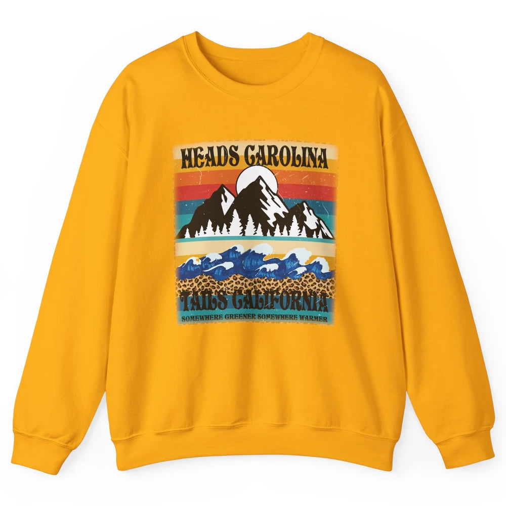 Vintage Heads Carolina Tail California Summer Beach Mountain Unisex Crewneck Sweatshirt