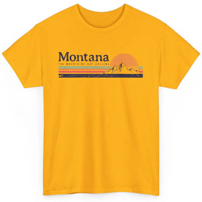 Vintage Montana Mountains Are Calling Camping Hiking Outdoor Classic Unisex T-Shirt