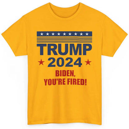 Retro US Flag Trump 2024 Return Biden You're Fired Patriot Classic Unisex T-Shirt