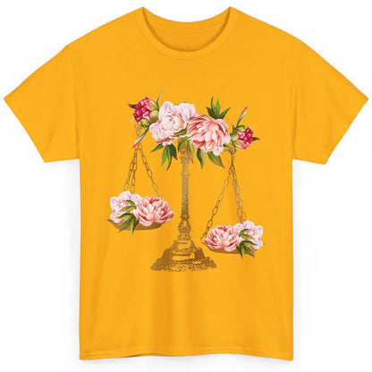 Wildflowers Lawyer Office Scales Decor Justice Law School Classic Unisex T-Shirt