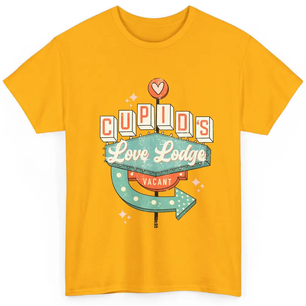 Retro Valentines Cupid's Love Lodges Funny Couples Valentine Classic Unisex T-Shirt