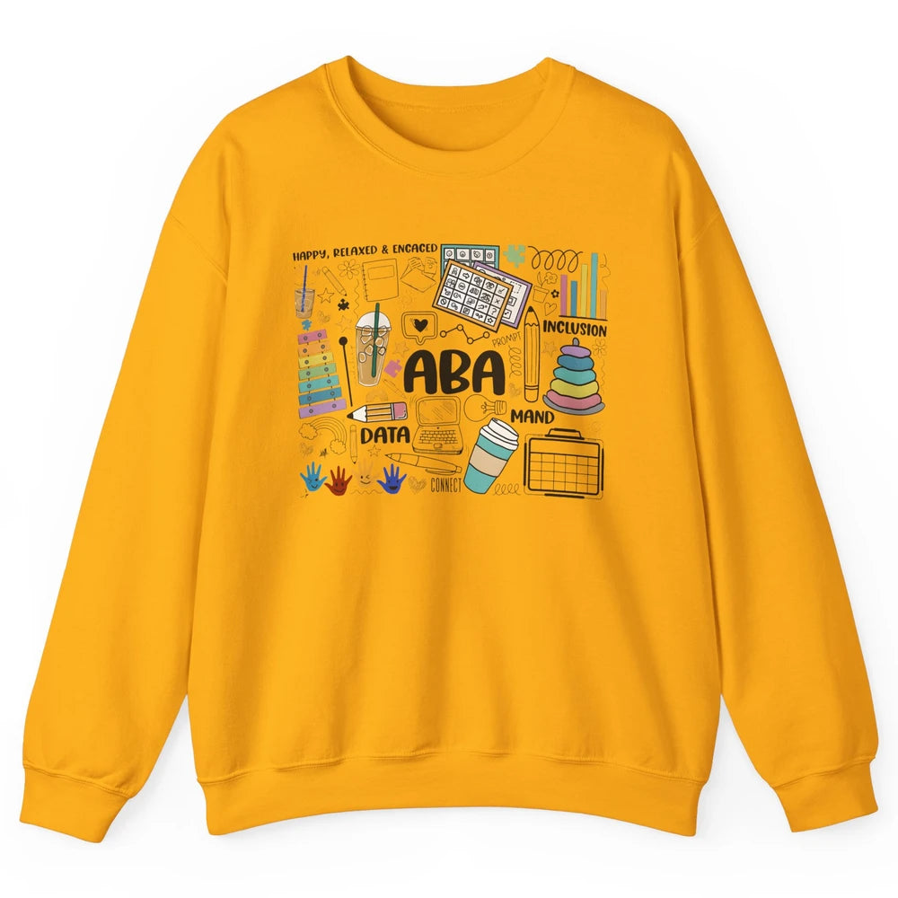 ABA Applied Behavior Analysis Sped Teacher RBT Therapist Unisex Crewneck Sweatshirt