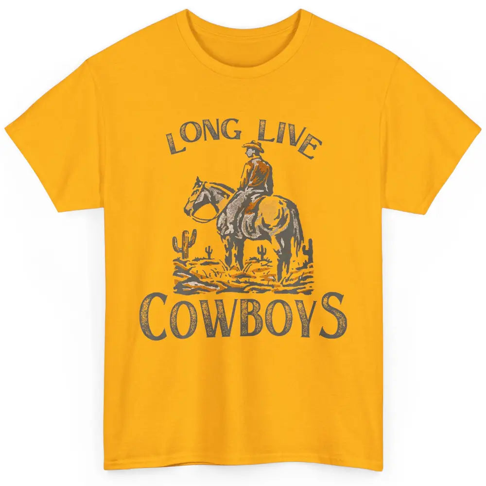 Desert Cowboy Retro Riding Horse Howdy Western Country Rodeo Classic Unisex T-Shirt