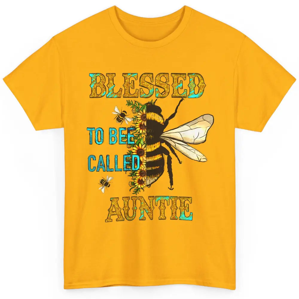 Blessed To Bee Called Auntie Pregnancy Nephew Niece Gift Classic Unisex T-Shirt