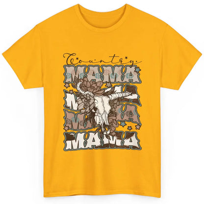 Floral Boho Bull Skull Country Mama Desert Spirit Western Classic Unisex T-Shirt